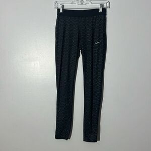 Nike Dri Fit Running Ankle Length Black Gray Leggings Women's S